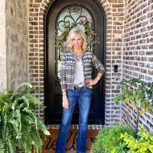 Cabi 4151 Patch Pocket Denim Jeans Fall 2021 Size 12 EUC